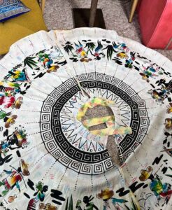 1950’s colorful hand-painted Mexican full circle skirt - Image 5