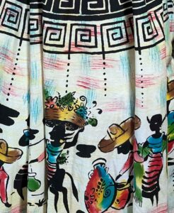 1950’s colorful hand-painted Mexican full circle skirt - Image 3